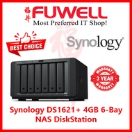 Fuwell - Synology DiskStation DS1621+ 4GB 6-Bay NAS [ 3 Year Carry-in Warranty ]