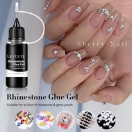 LILCYCUTE Nail Rhinestone Glue Gel for DIY Nail Glue Super Strong Adhesive Precise for Nail Charms  