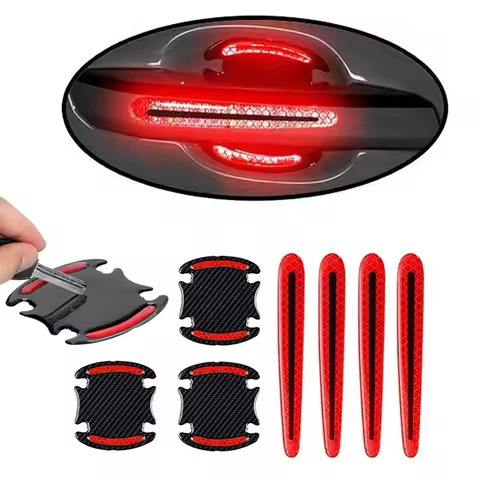 3D Car Door Handle Reflective Sticker Protective Sticker Door Handle Paint Anti-scratch Reflective S