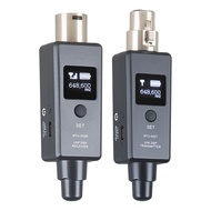 1 Pair Microphone Wireless System Micphone Wireless Transmitter System UHF DSP Transmitter &amp; Receiver Mic/Line Two Modes for Dynamic/Condenser Microphone