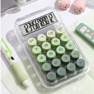 1 Pc Gradient Dopamine Calculator Round Mechanical Keyboard, 12-Digit Large Screen Suitable For Fina