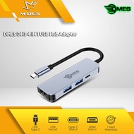DMES DH3 Type-C 4-1 Multi Function USB Hub Adapter with Expansion Port USB 3.0 x2, Type C PD Port x1, HDMI Port x1