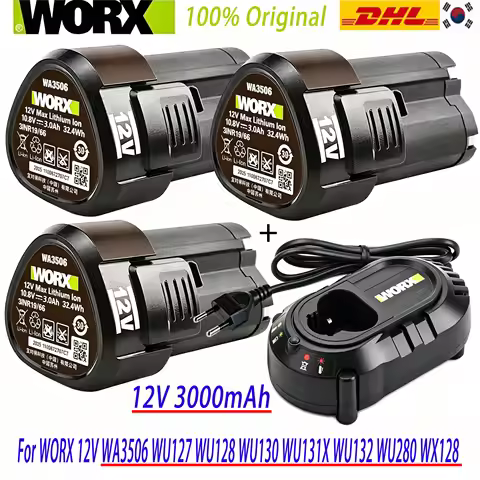 100% Original 3.0Ah for WORX Kress 12V WA3506 WU127 WU128 WU130 WU131X WU132 WU280 WX128 WX540 Power
