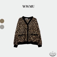 WWMU DUMBLE FLEECE LEOPARD CARDIGAN