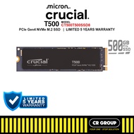 Crucial T500 PCIe Gen4 NVMe M.2 SSD - 500GB/1TB/2TB (5Yrs Crucial Warranty)