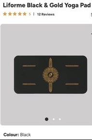 Liforme Black and Gold Yoga Pad / Mat