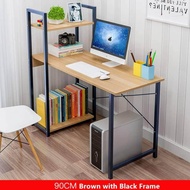 Modern Home Office Desk Table with Book Shelf 3 Tier 90x40cm