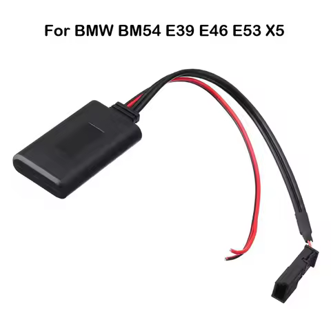 Car Audio Music AUX Cable Input Adapter Fits For BMW BM54 E39 E46 E53 X5 16:9 Navigation AUX-In Blue