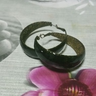 Dark Green Loop Earring Instock