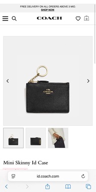 Coach Mini Skinny ID Case ｜Coach銀包/卡片套