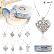 JNY• Fashion Women   Sterling Silver oysters Pendant Necklace Akoya Heart Pearl Necklace