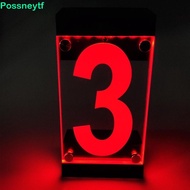 SAVIX Solar Powered House Number Sign, IP55 Waterproof Remote Controller RGB Color Address Light, 3D
