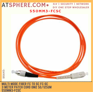 Multimode Multi Mode FC to SC FC-SC SC-FC Fiber Optic 3m 3 Meter Patch Cord Cable OM2 50/125um S50MM
