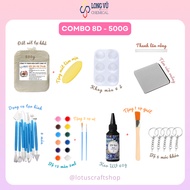 Combo Đất Sét Tự Khô 8 Món Cao Cấp Dễ Sử Dụng - Lotus Clay Craft Box