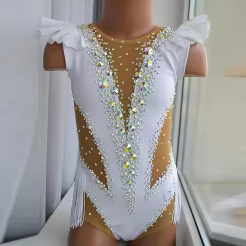 Rhythmic Gymnastics Leotards Artistic Gymnastics Leotards Women's Girls' Leotard Mesh Spandex High E