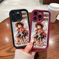 Casing iPhone 11 11 Pro 11 Pro Max 12 12 Mini 12 Pro 12 Pro Max 13 13 Mini 13 Pro 13 Pro Max Cute One Piece Luffy Phone Case Angel Eye Trend Brand Cover