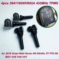 4Pcs 3641100XKR02A 433MHZ TPMS Tire Pressure Sensor For 2019 Great Wall HAVAL F7 F5 H6 H2s WEY VV5 V