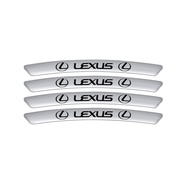 4Pcs Aluminum Car Wheel Rim Sticker Decoration Decals Accessories For Lexus LS LC IS350 ES300h ES300