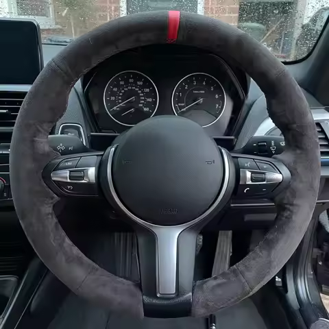 Custom Steering Wheel Braid Cover Suede 100% Fit For BMW F87 M2 F80 M3 F82 M4 M5 F12 F13 M6 F85 X5 M