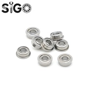 10PCS MF105ZZ  5x10x4 Mm Flange Bearing Double Shielded Miniature Flanged MF105 Z ZZ Ball Bearings