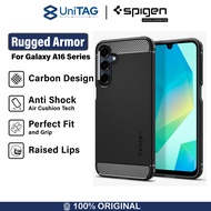 Case Samsung Galaxy A16 5G Spigen Rugged Armor Carbon Fiber Anti Shock Crack Slip Scratch Casing
