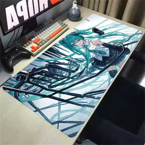 Anime H-Hatsunes Miku Mouse Pad Desk Protector Mouse Cartoon Rubber Mat Gaming Mousepad Keyboard Mat