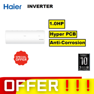 [4 Star] Haier 1.0HP Inverter Air Conditioner / Anti Corrosion / Smart Clean & Dry - HS-10VPC03