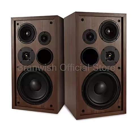 8 ohm Hifi Passive Speaker 1Pc 8 Inch 200W Bookshelf Speaker 3-Way Top Silk Film Tweeter Floor Fever