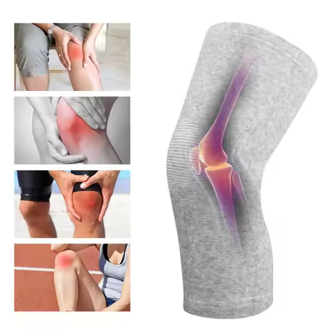 1 Pair Elastic Bamboo Carbon Knee Joint Pad Warm Knees Sleeve Protector Knee Pad Knee Protector Knee