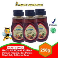 Madu Nasional Kurma Extra Royal Jelly 250 Gram ASLI Madu SIdr + Sari Kurma Ajwa - 3 Botol