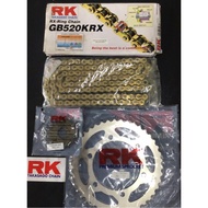 RK RX-RING CHAIN GB520KRX WITH SPROCKET SET