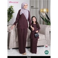 BAJU KURUNG COTTON SEDONDON FAMILY 1177 BLACK | KURUNG KEDAH | KURUNG RIAU | KURUNG MODEN