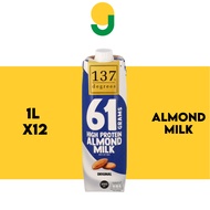 137 Degrees High Protein Almond Milk - with Isolated Soy Protein | 1L x 12