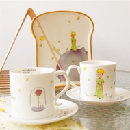 Le Petit Prince小王子玫瑰陶瓷馬克杯含碟 經典童話雙面圖案套杯