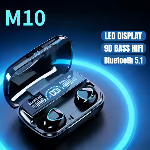 TWS Bluetooth 53 M10 headphones with 3500mAh charging box wireless earphones mic 9D stereo sports wa