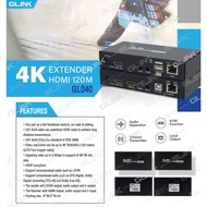 Glink GL-040 KVM/HDMI Extender 4K Cat5e/6e 120M+USB อุปกรณ์ขยายสัญญาณภาพและเสียง ต่อเมาส์ได้ควบคุมระ