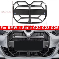 For BMW 4 Serie G22 G23 G26 2020+ CSL Style Dry Carbon Fiber Car Front Bumper Air Intake Grills Bump
