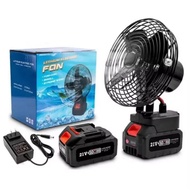 Kipas Portable Fan Rechargeable Lithium Battery Shaking Head Fan Camping Fan