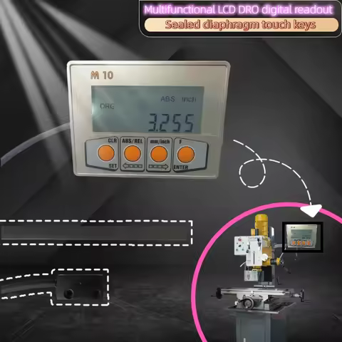 Magnetic Grid Ruler LCD DRO Set Digital Readout Display M10 Magnetic Grid Ruler Display Sensor Linea