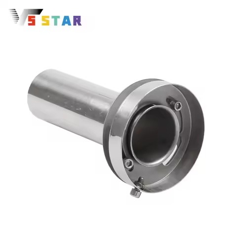 Universal 4.5 Inch T-304 Stainless Steel Round Exhaust Muffler Tip Removable Silencer Silver For Muf