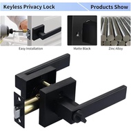 door knob main door lock set aluminum alloy door knob lever type main door lock anti theft mute inte