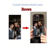 1 Customized Brown Gradient Anti-Fall Fully Allover Print Phone Case, Compatible With Apple 17, 16 P