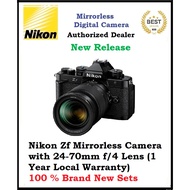 Nikon Zf Mirrorless Camera with 24-70mm f/4 Lens (1 Year Nikon Singapore Warranty)