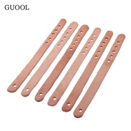 GUOOL 6pcs Pool Eight Ball Table Pocket Rail Leather Belt 10" Length 0.8" Width