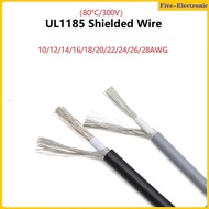 2/5M Shielded Wire Signal Cable 28 26 24 22 20 18 16 14 12 10AWG UL1185 Channel Audio Single Core 1C Electronic Copper Shielding Wire