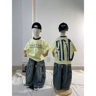 KYM Golden Street loose t-shirt for boys/girls - Korean streetwear style, wear CNY & going out A350