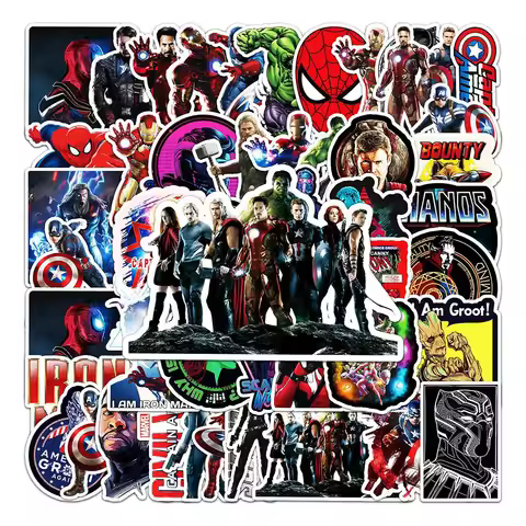 10/30/52PCS Disney Marvel The Avengers Cartoon Stickers DIY Guitar Laptop Luggage Skateboard Graffit