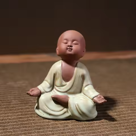 Creative Zen Little Monk Decoration, Cute Kungfu, Office Tea Art, Tea Table Decoration