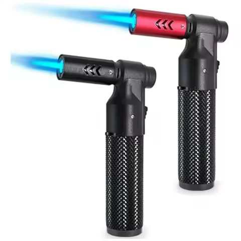Metal High-temperature High Firepower Inflatable Lighter Windproof Jet Flame Portable Torch Outdoor