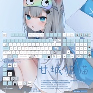 Adorable Cat Keycaps PBT Transparent Keyboard Keycaps round Ball Keyboard Keycaps Nachoneko Brand An